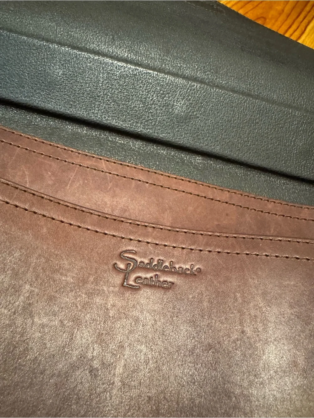 Saddleback Leather Briefcase Chestnut Brown Shoulder Strap Buckle